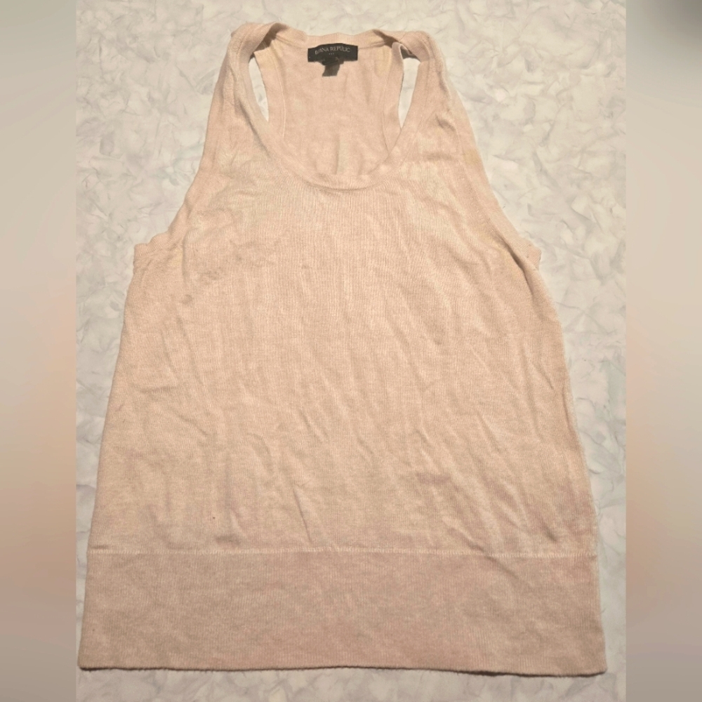 Banana Republic Soft Cream Tank Top Chenille Sweater Tank Womens Size Small